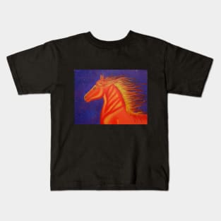 Flaming horse of chaos Kids T-Shirt